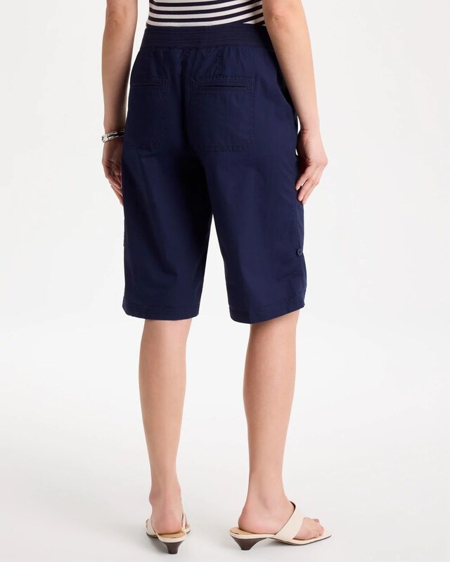 Poplin Cotton Roll-Tab Shorts - image 3